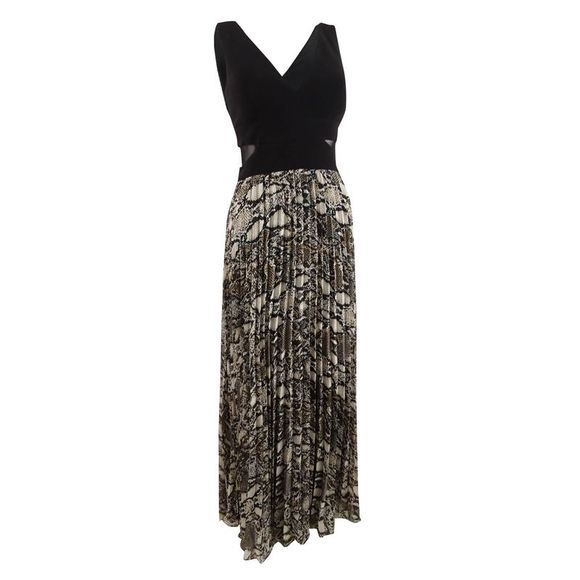 Xscape Women's Plus Size Snake-Print Gown - Black/Snake - Picture 1 of 6